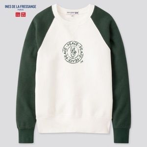 NWOT Uniqlo IDLF long sleeve two-tone sweatshirt